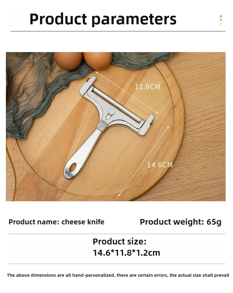 Adjustable Stainless Steel Cheese Slicer Grater Knife Slicing