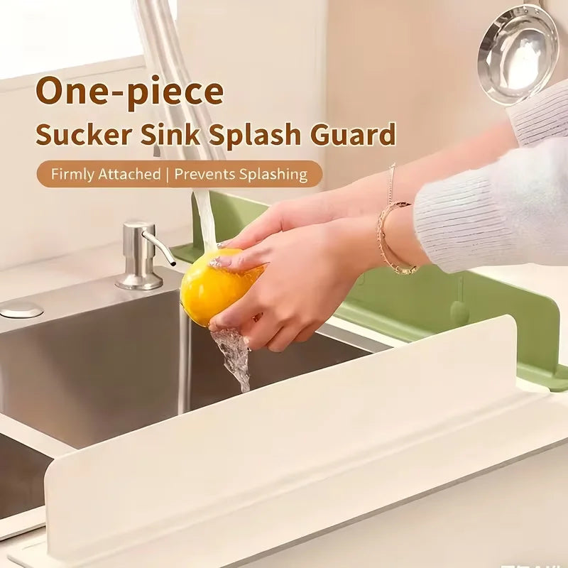 1pc Silicone Sink Water Splash Guard Washing Basin