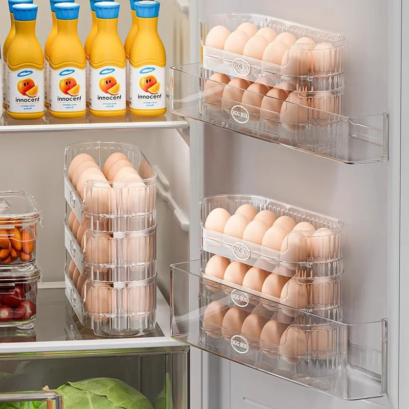 1/2/3pcs Space-Saving Egg Organizer Container Desk Organizer 10
