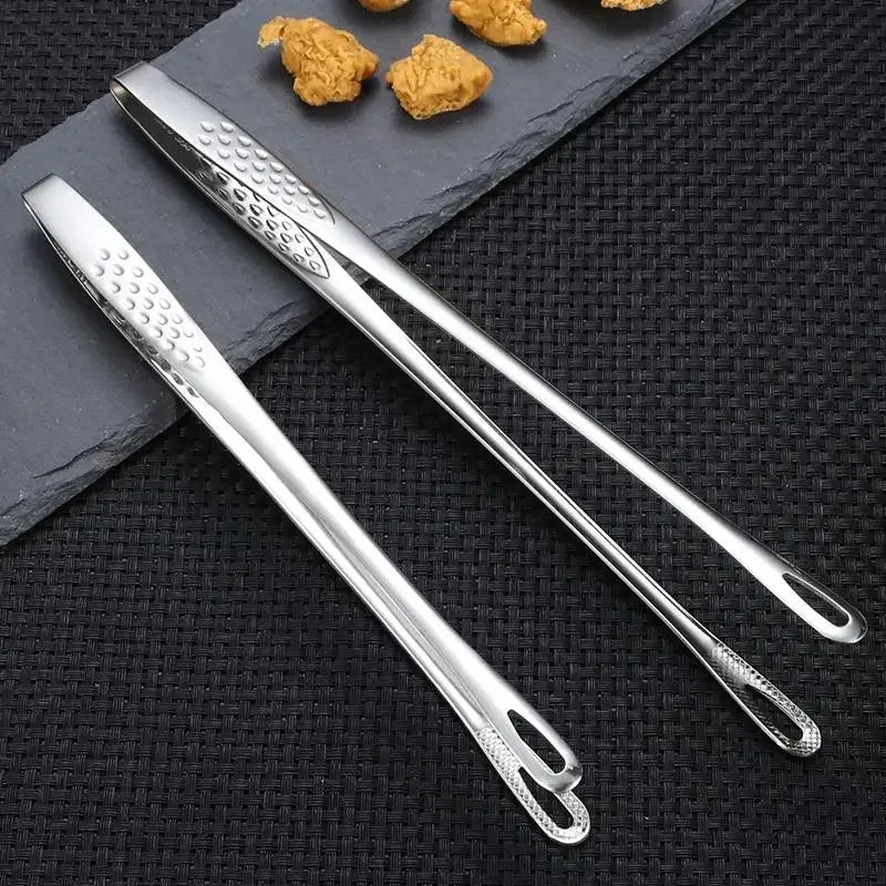 1pc 304 Stainless Steel Food Tongs Long Handle