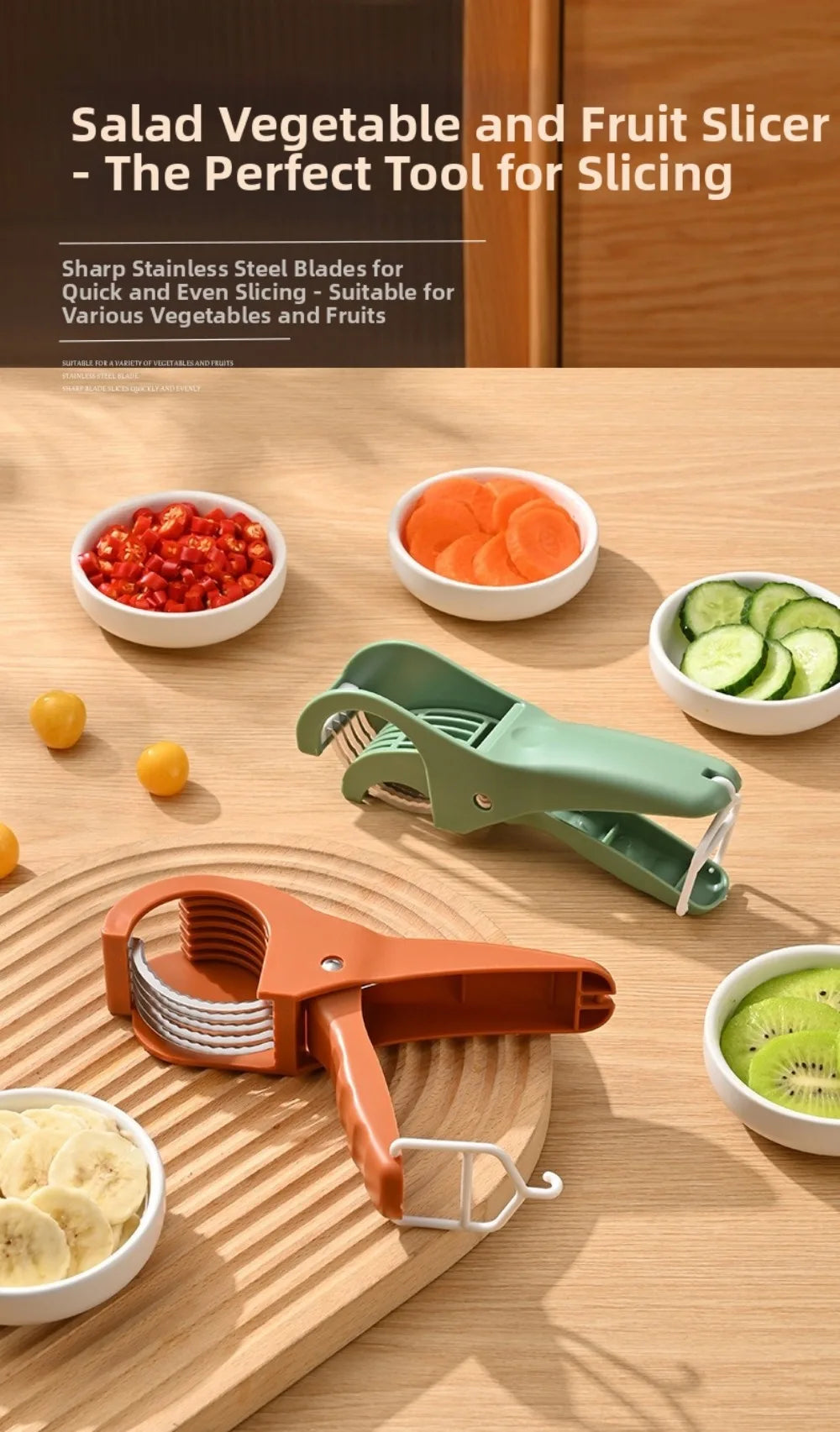 Stainless Steel Vegetable Fruit Slicer Multi-Purpose Fruit
