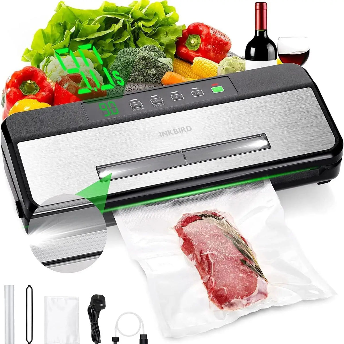 Inkbird 3rd Vacuum Sealer Starter Kit -80kpa Strong