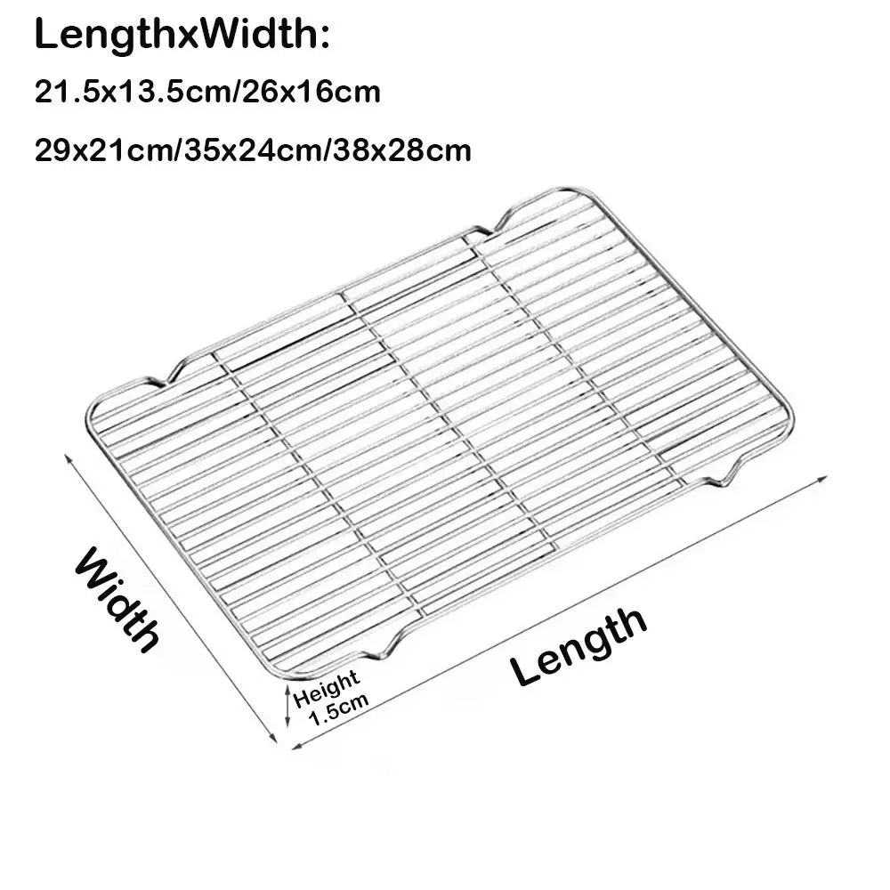 Stainless Steel Cooling Rack Non-Stick Silver Bbq Tray