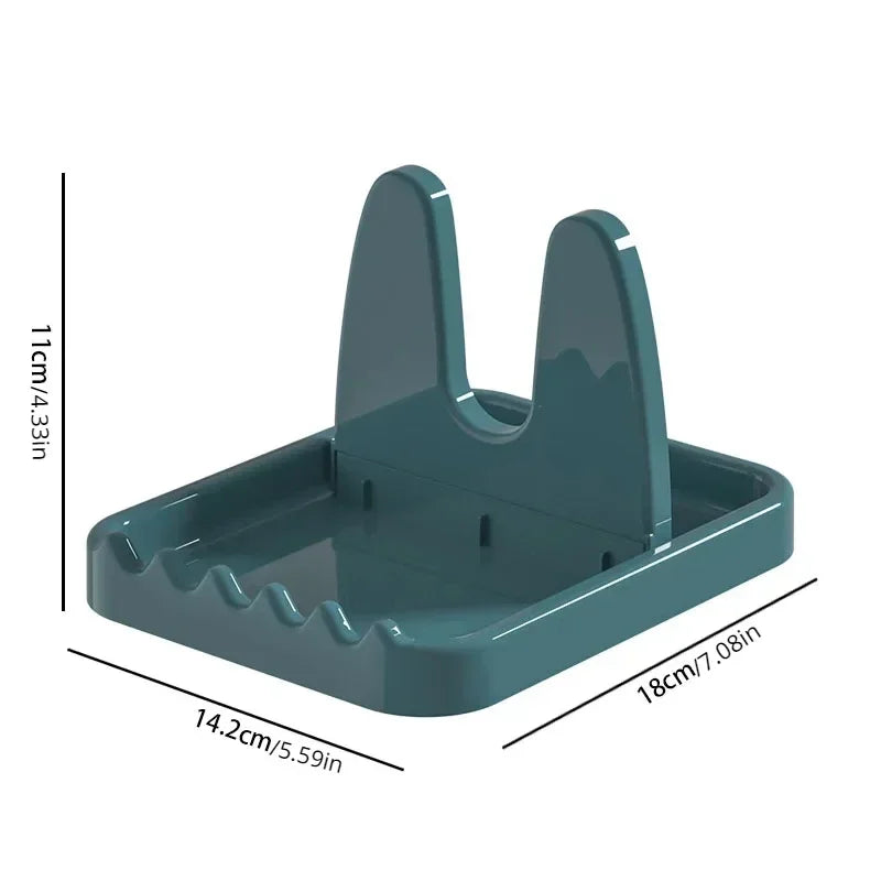 1pc Foldable Pot Lid Rack Stand Organizer Plastic