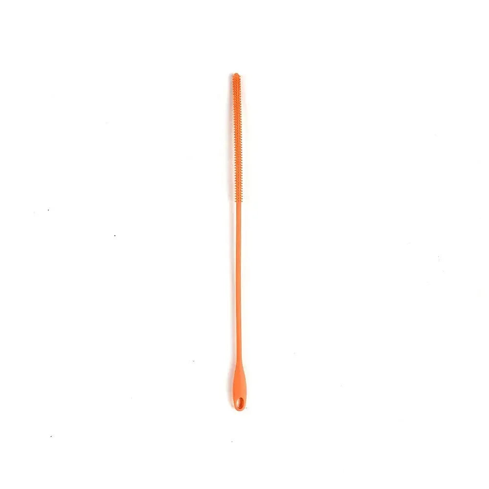 Reusable Pipe Cleaning Brush Long Handle Silicone Straw