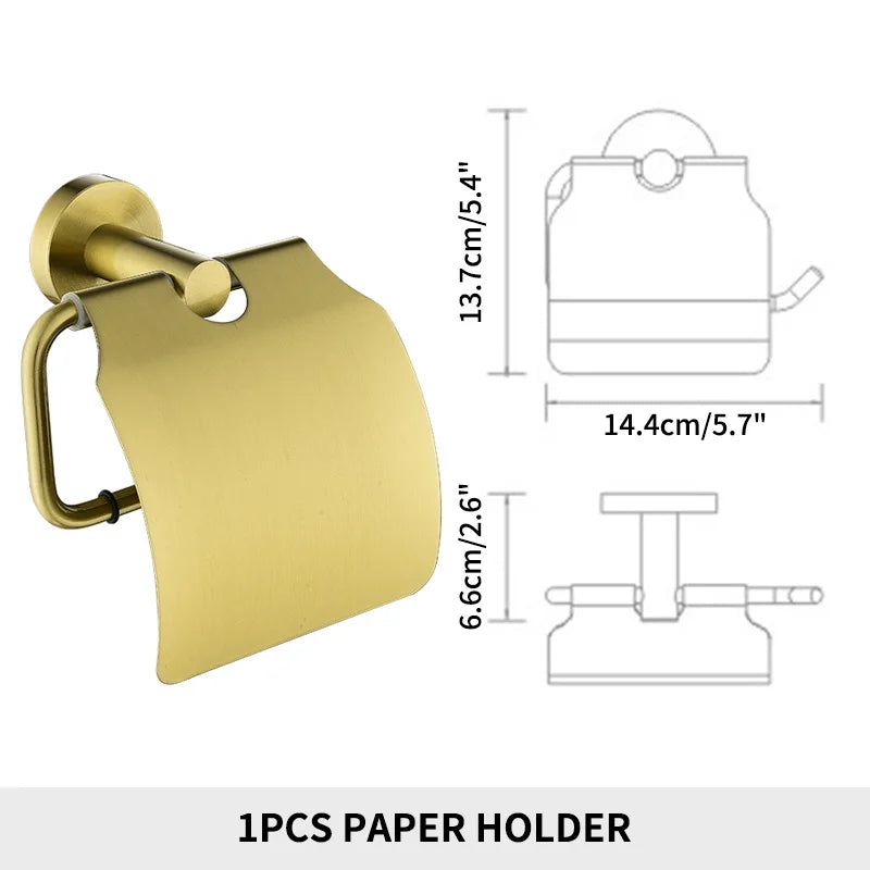 Bathroom Towel Rack Shelf Paper Holder Stainless Steel