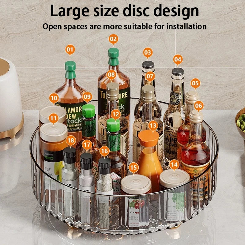 Rotating Spice Rack Kitchens Multi-Functional Storage Tray
