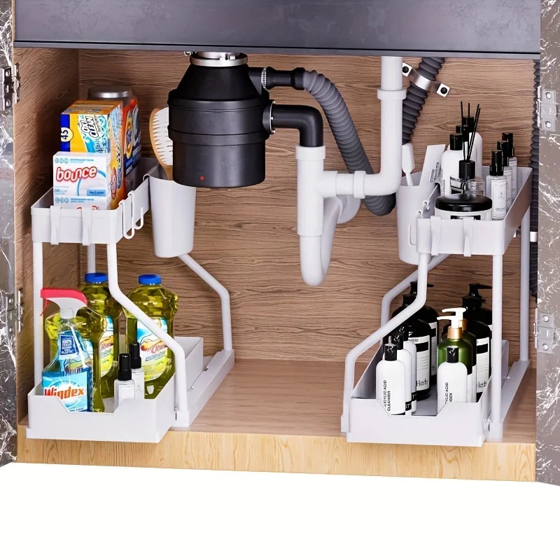 Space Saving Tier Under Sink Organizer Pull Out