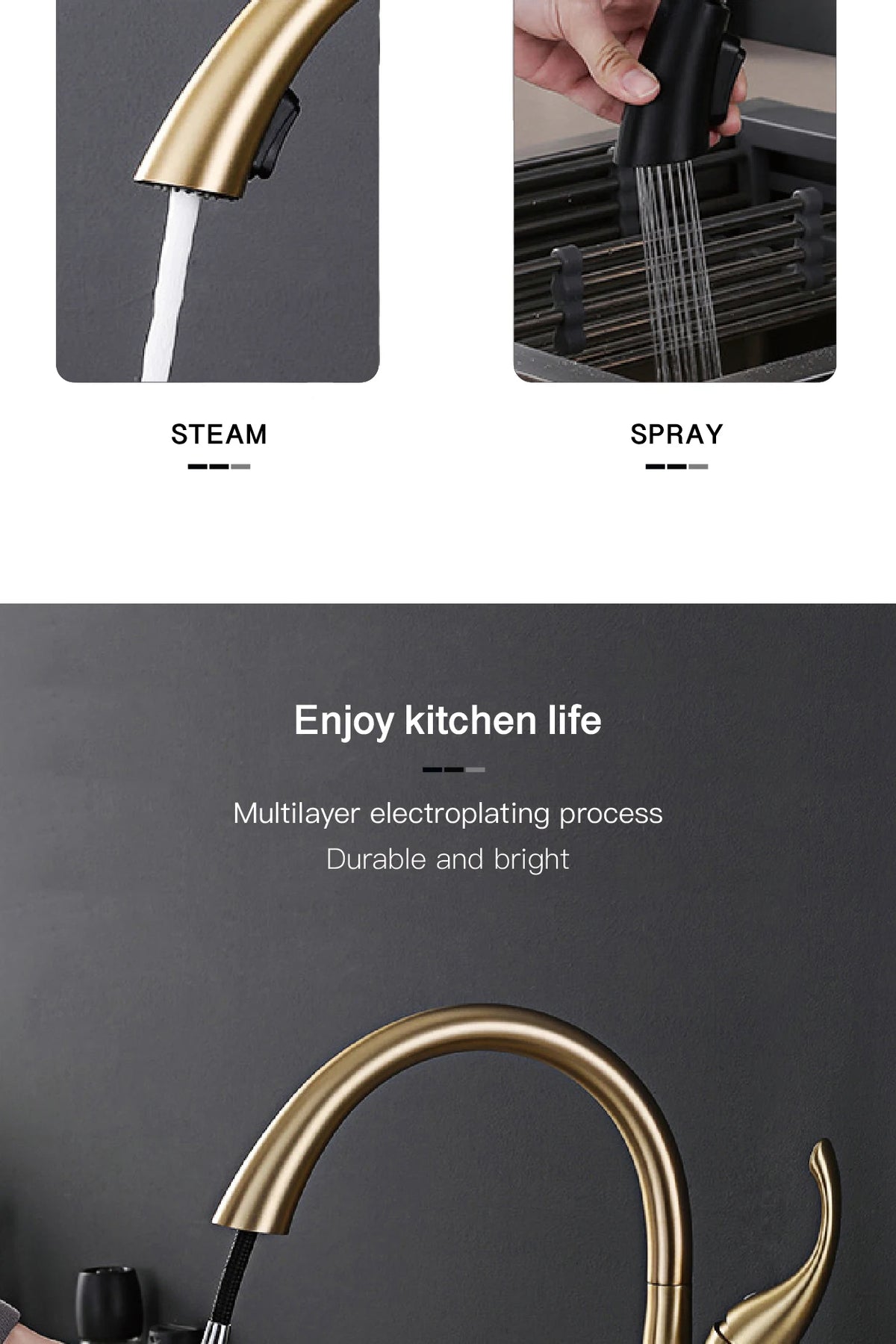 Aitana Simple Design Brass Black Faucet Modern Handle