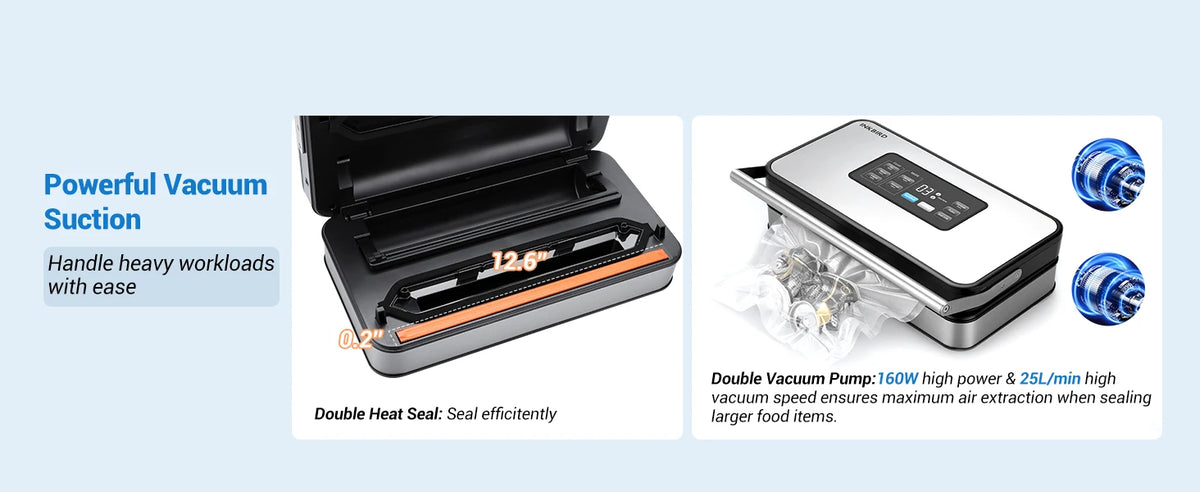 Inkbird Ink-Vs04 Large Vacuum Sealer Dry/Wet/Liquid Food Sealed