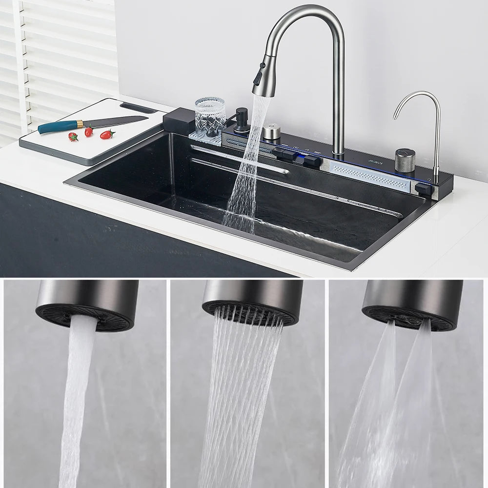 80x46cm Smart Digital Display Integrated Sink Temperature Control