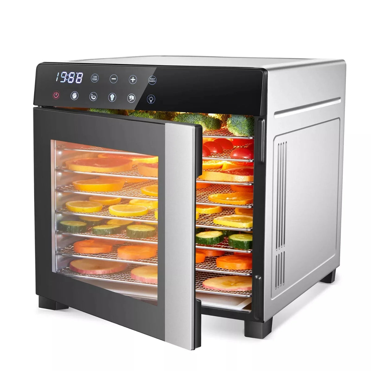 8-Tray Stainless Steel 600w Presets & Digital Timer