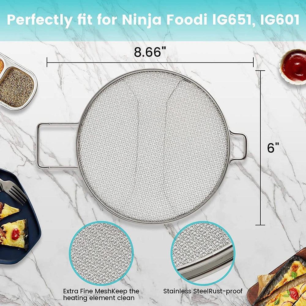 Splatter Shield Ninja Foodi Ig651 Ig601 Stainless Steel