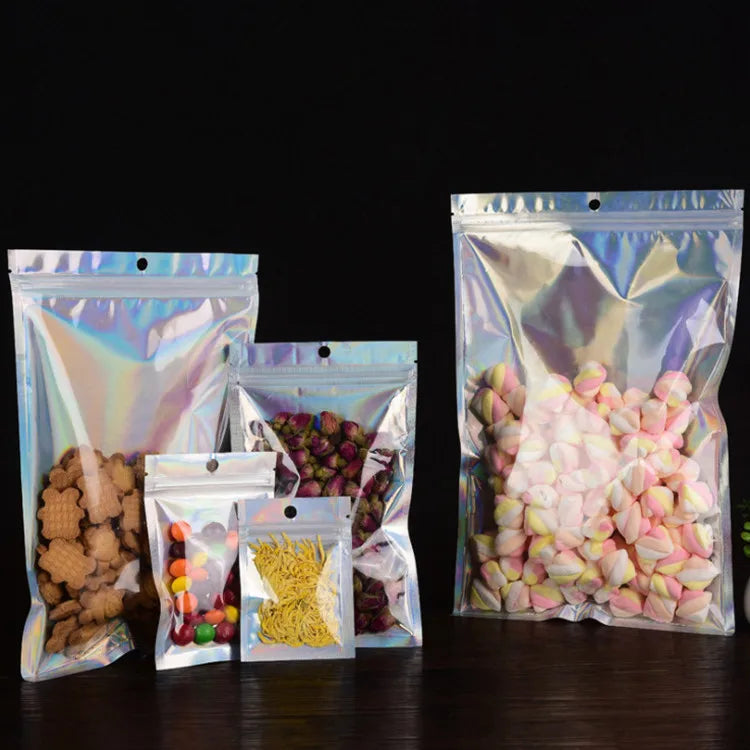 200pcs Resealable Translucent Holographic Storage Bag Hologram