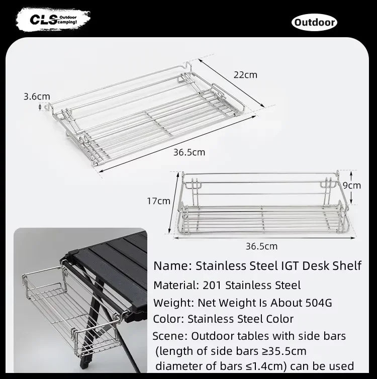 Igt Table Stove Camping Folding Removable Adjustable Height