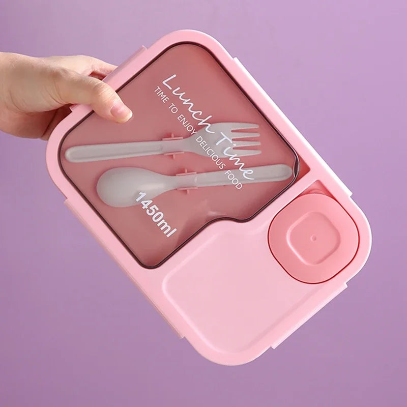 Lunch Box Office Bento Box Fork Spoon Microwave
