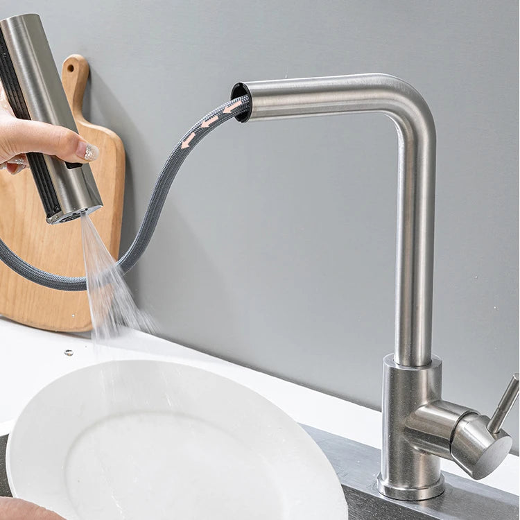 Touch Waterfall Faucet Brushed Gold Cold Pull Out