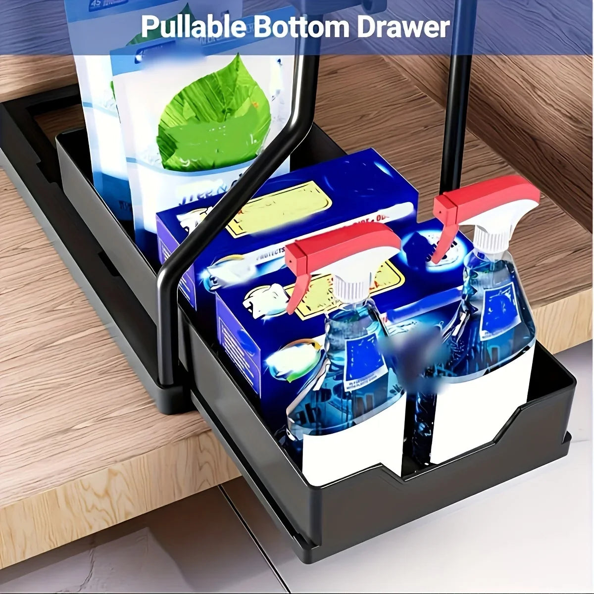 Space Saving Tier Under Sink Organizer Pull Out