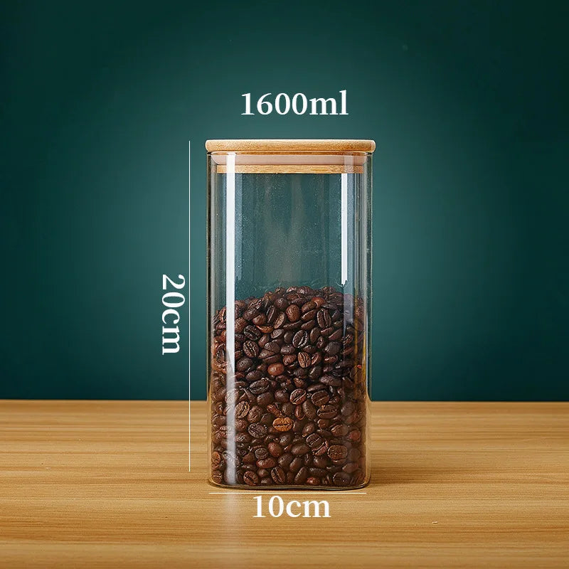 Airtight Glass Storage Canister Lids Food Storage Container