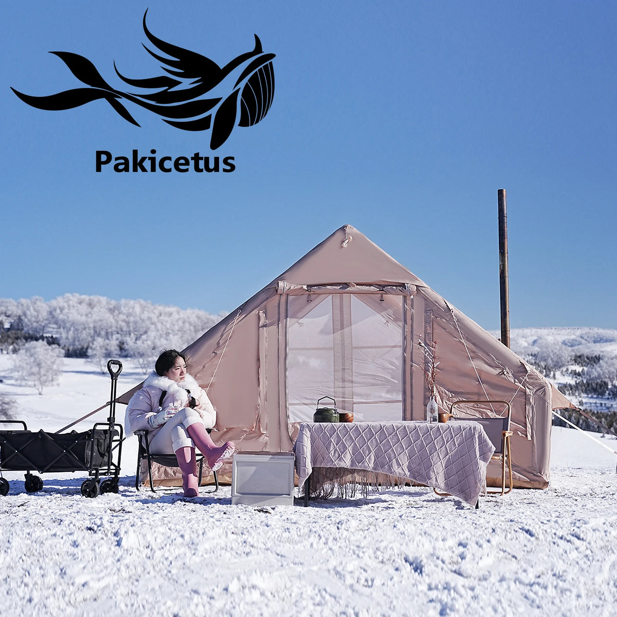 Pakicetus Inflatable Skylight Tent 4-6 Person Outdoor Family
