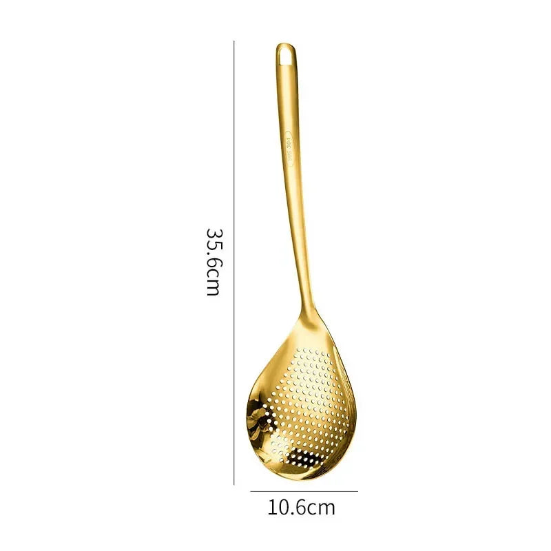 Stainless Steel Tableware Golden Pot Colander Bbq Grilling