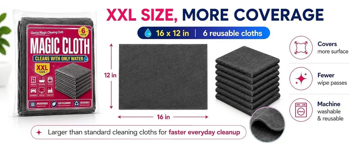 Pack Genie Magic Cleaning Cloth Microfiber Cleaning Cloths