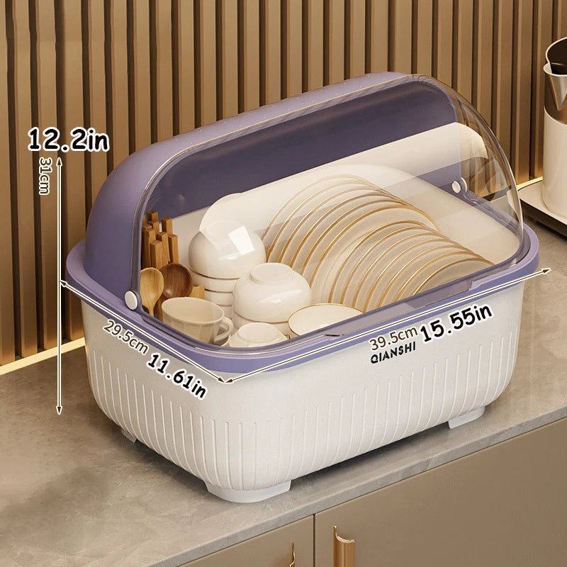 Dish Rack Protective Cover - Space-Saving Dust-Proof Storage