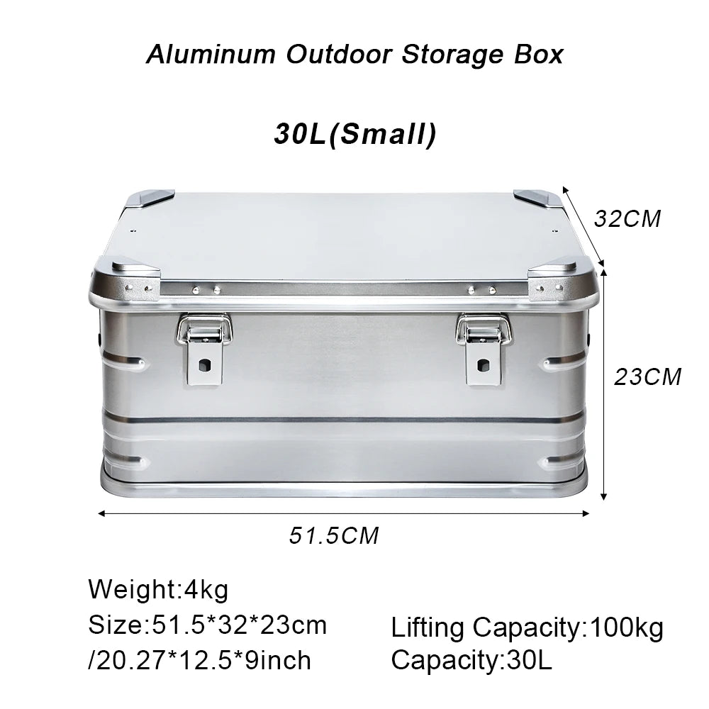 60-80l Outdoor Storage Box Camping Picnic Travel Aluminum