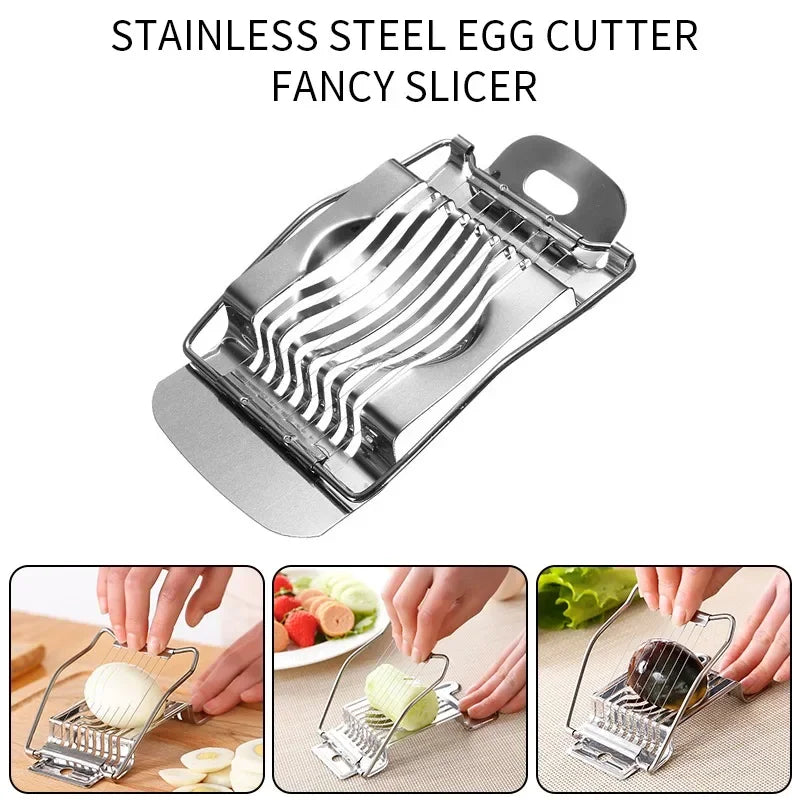 Vegetables Fruit Egg Slicer Section Cutter Stainless Steel
