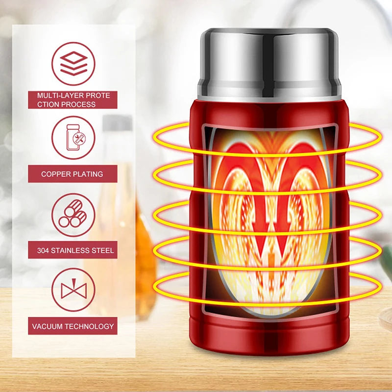 500/750ml Stainless Steel Food Container Food Thermal Jar