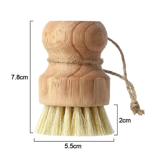 2pcs Dish Brush Kitchen Cleaning Brush Wooden Dish Brush with Natural Sisal and Coconut Durable Portable Eco Friendly Zero Waste