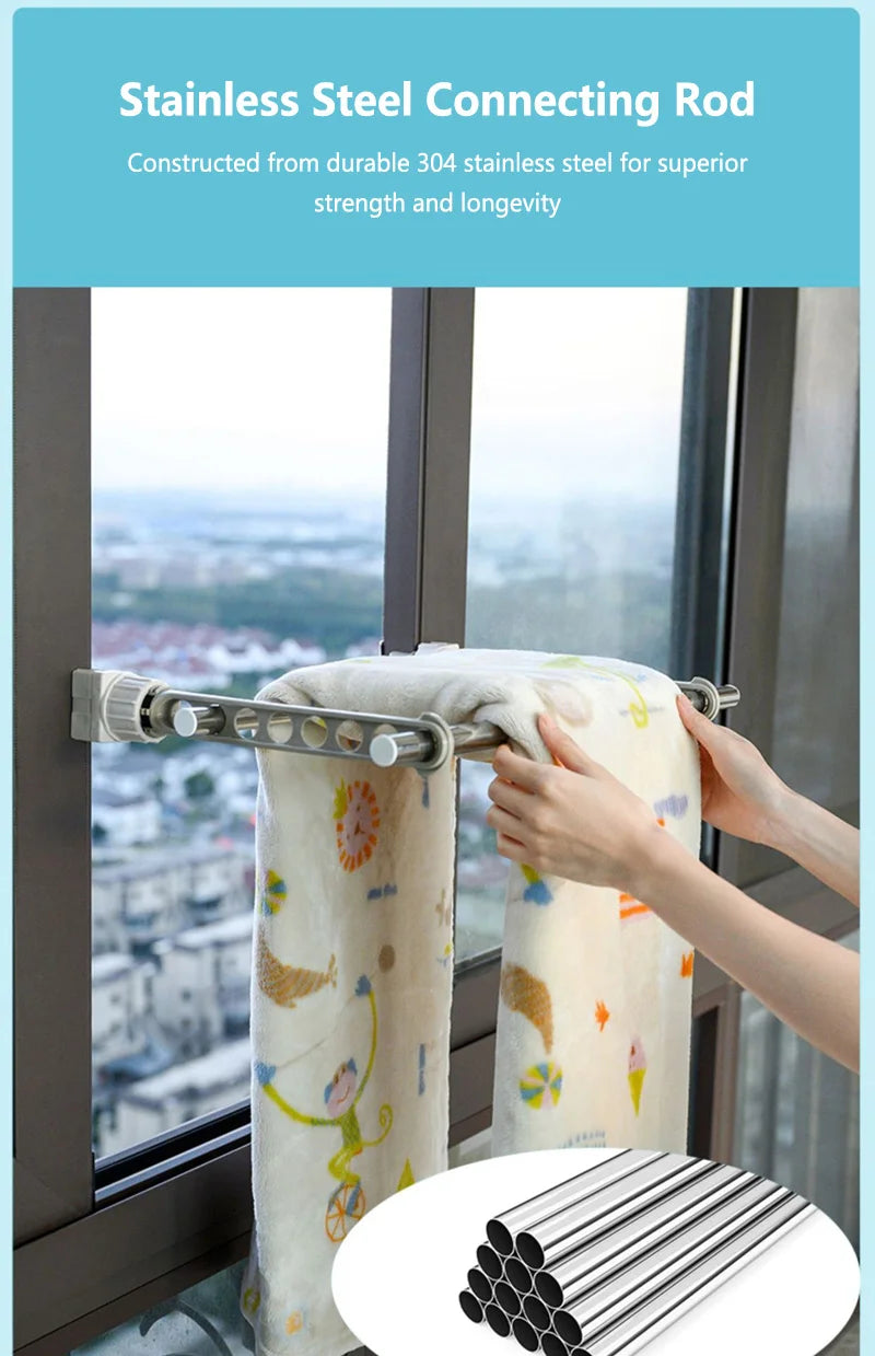 1pcs Travel Clothes Hanger Window Frame Hanging Drying