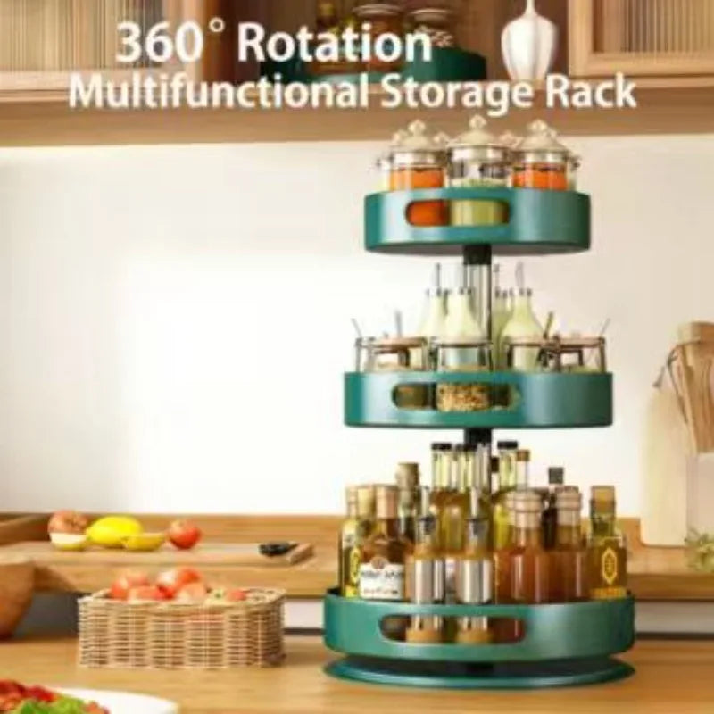 360 Rotating Multi-Layer Seasoning Storage Rack Heavy Duty