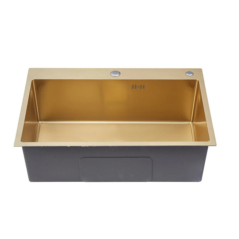 Gold Sink Above Counter 304 Stainless Steel Bowl