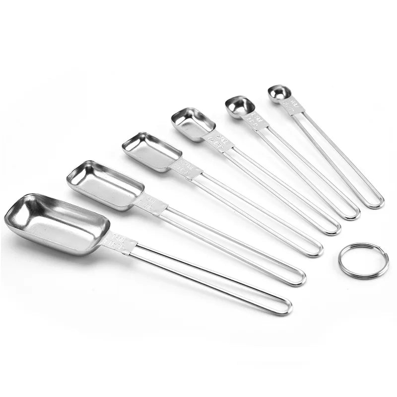 50set Small Square Head Measuring Spoon Baking Stainless