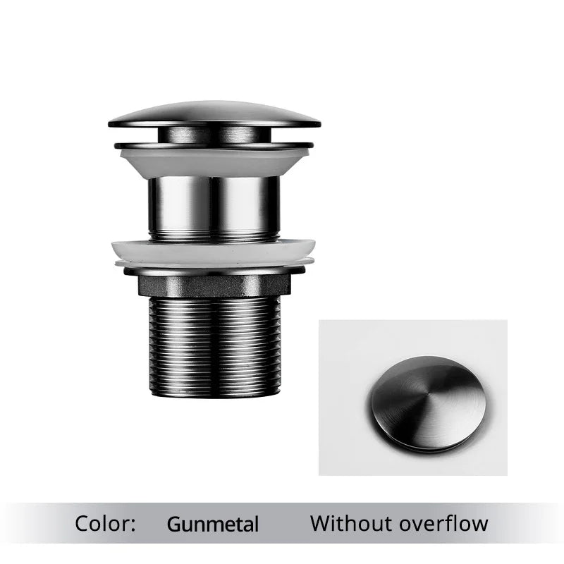 Bathroom Basin Gunmetal Pop-Up Drain Waste Stopper Sink