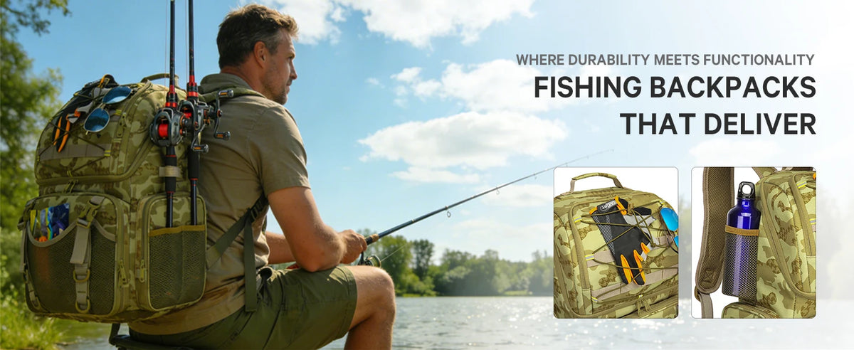 45l Fishing Backpack Cooler Fishing Tackle Storage Bag
