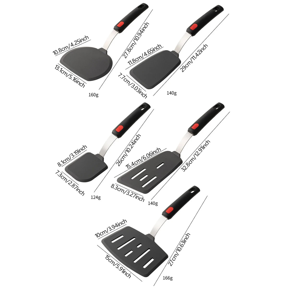 Fried Fish Steak Spatula Cooking Stainless Steel Silicone