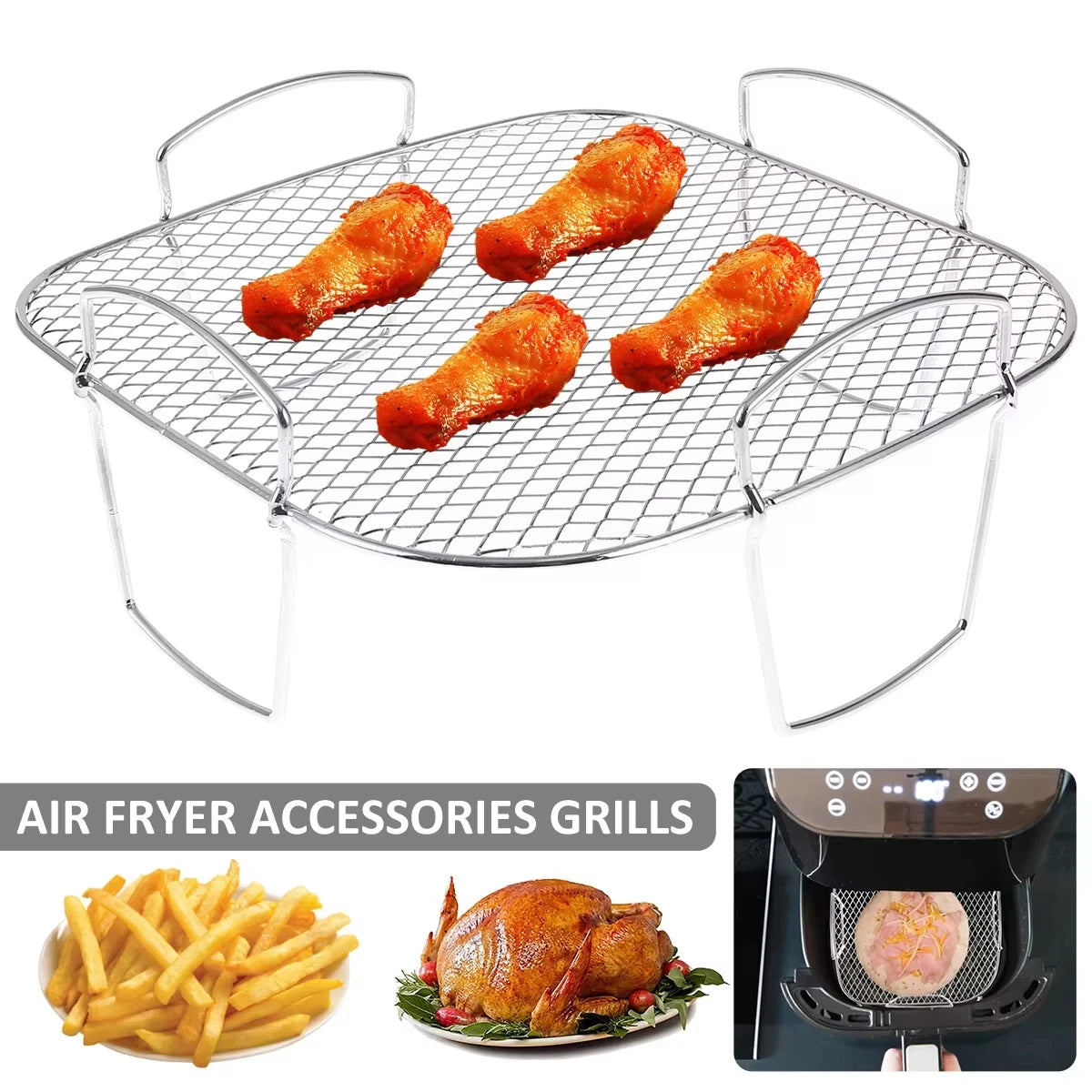 Roasting Rack Compatible Airfryer Dehydrator Bbq Rack Steamer