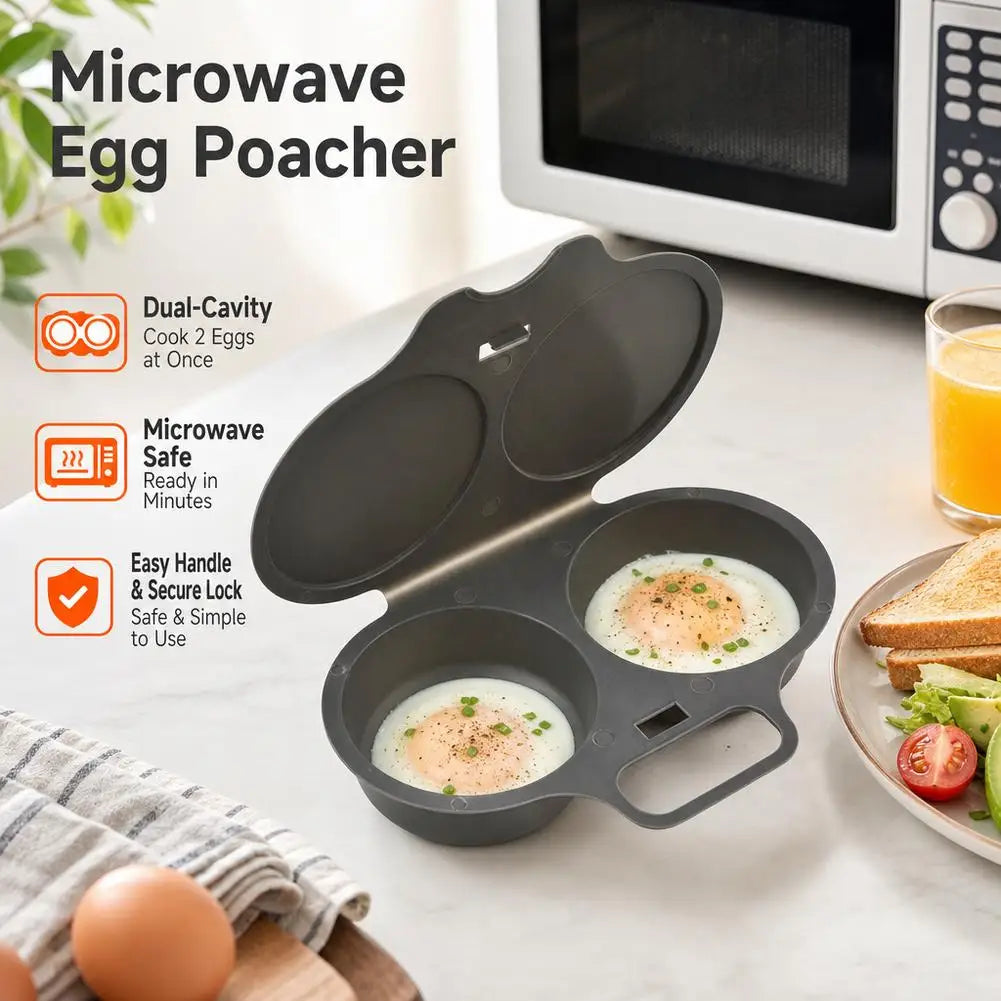 3pcs Microwave Egg Poacher Reusable Microwave Eggs Steamer