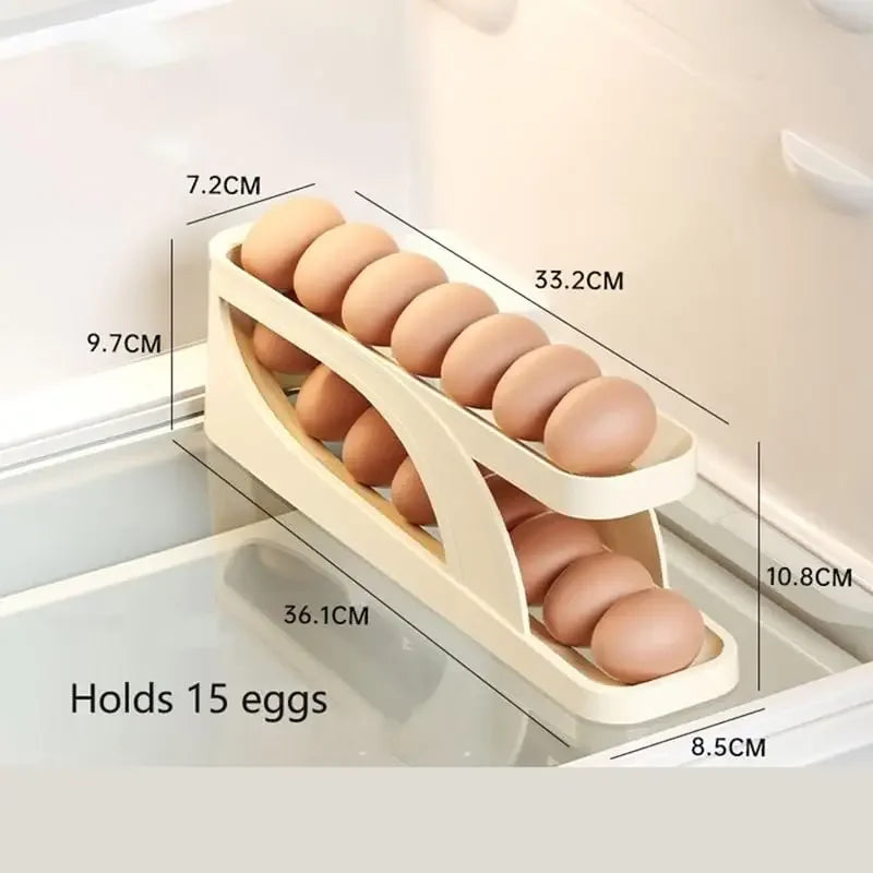 Automatic Rolling Double-Layer Egg Dispenser Egg Holder Dispenser