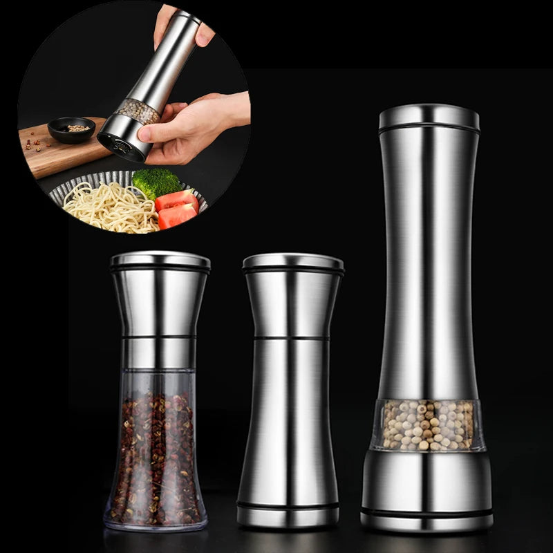 Stainless Steel Salt Pepper Grinders Bottle Spice Jar