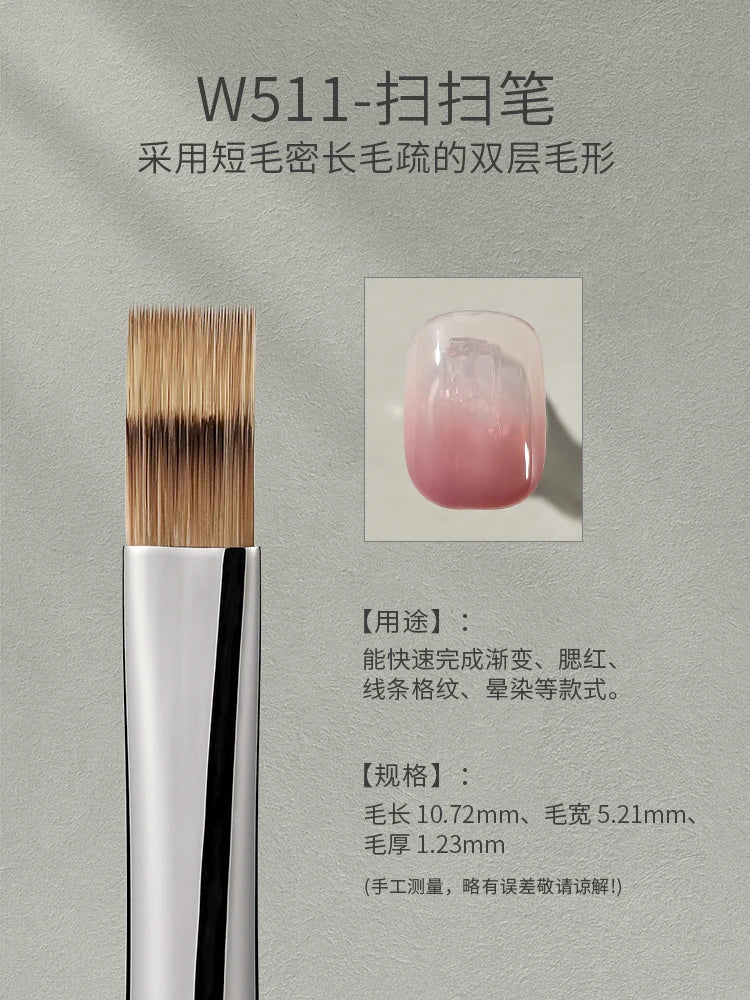Mr Nail Professional Nail Art Brush Large Square