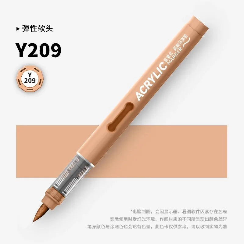 120/1 Colors Direct-Liquid Acrylic Brush Markers Pen Waterproof