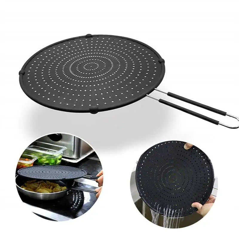Silicone Splatter Screen Guard Nonstick Oil Grease Pan