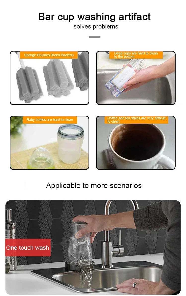 High Pressure Automatic Cup Washer Bar Beer Milk