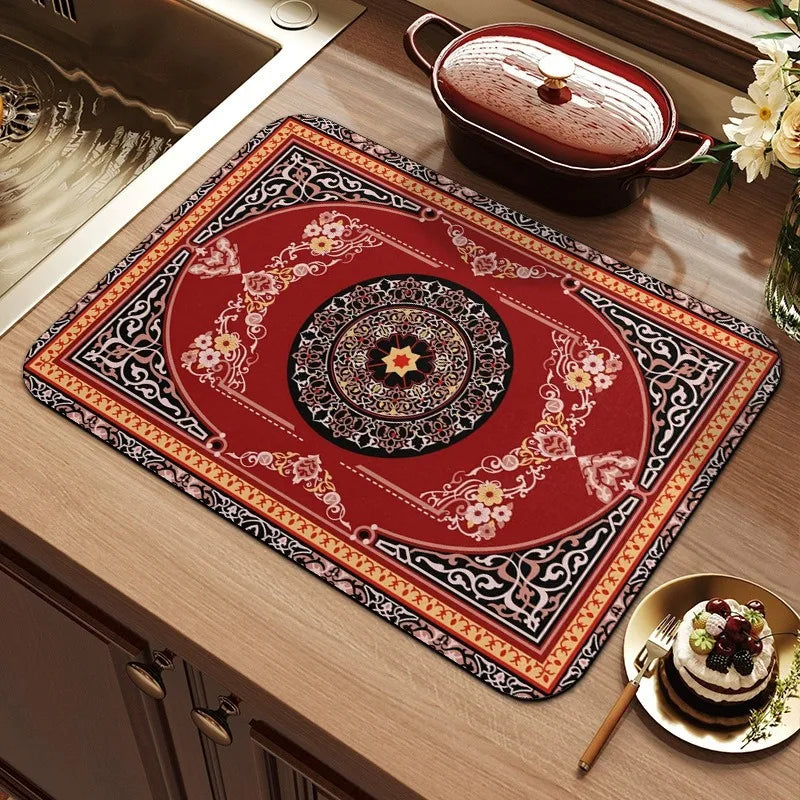 Super Absorbent Drying Mat Anti-Slip Heat-Insulating Placemat