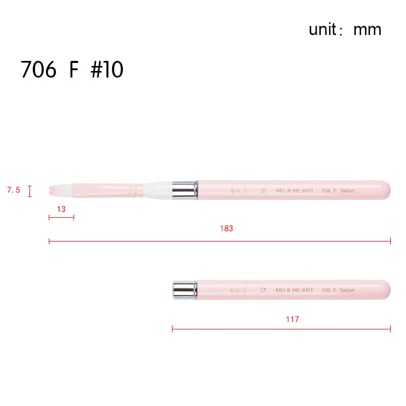 Pink Travel Minipen Korean Synthetic Hair Artist Acrylic