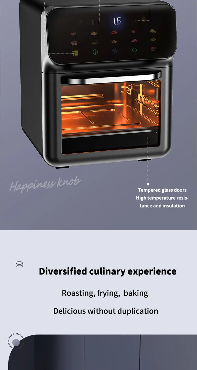 10l Large Capacity Electric Air Fryers Oil-Free Automatic