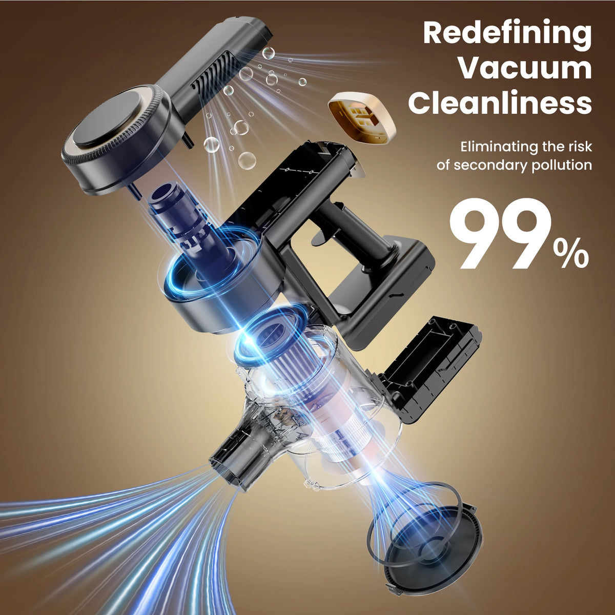 Lamzien V8max Cordless Vacuum Cleaner 55000pa/45min Runtime
